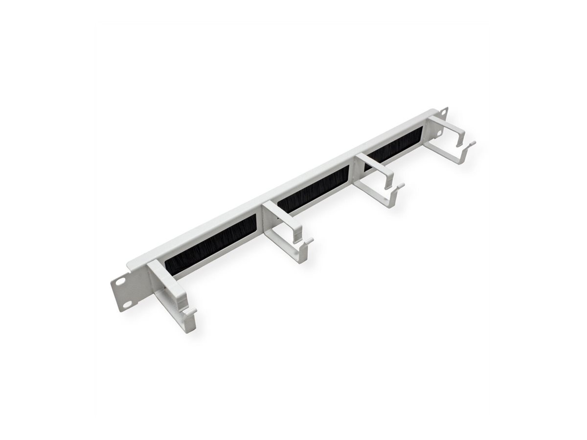 ROLINE Patch Panel - 44 x 60 mm, mit B�rstenstreifen - Hellgrau, RAL 7035 - 1U - 48.3 cm (19)