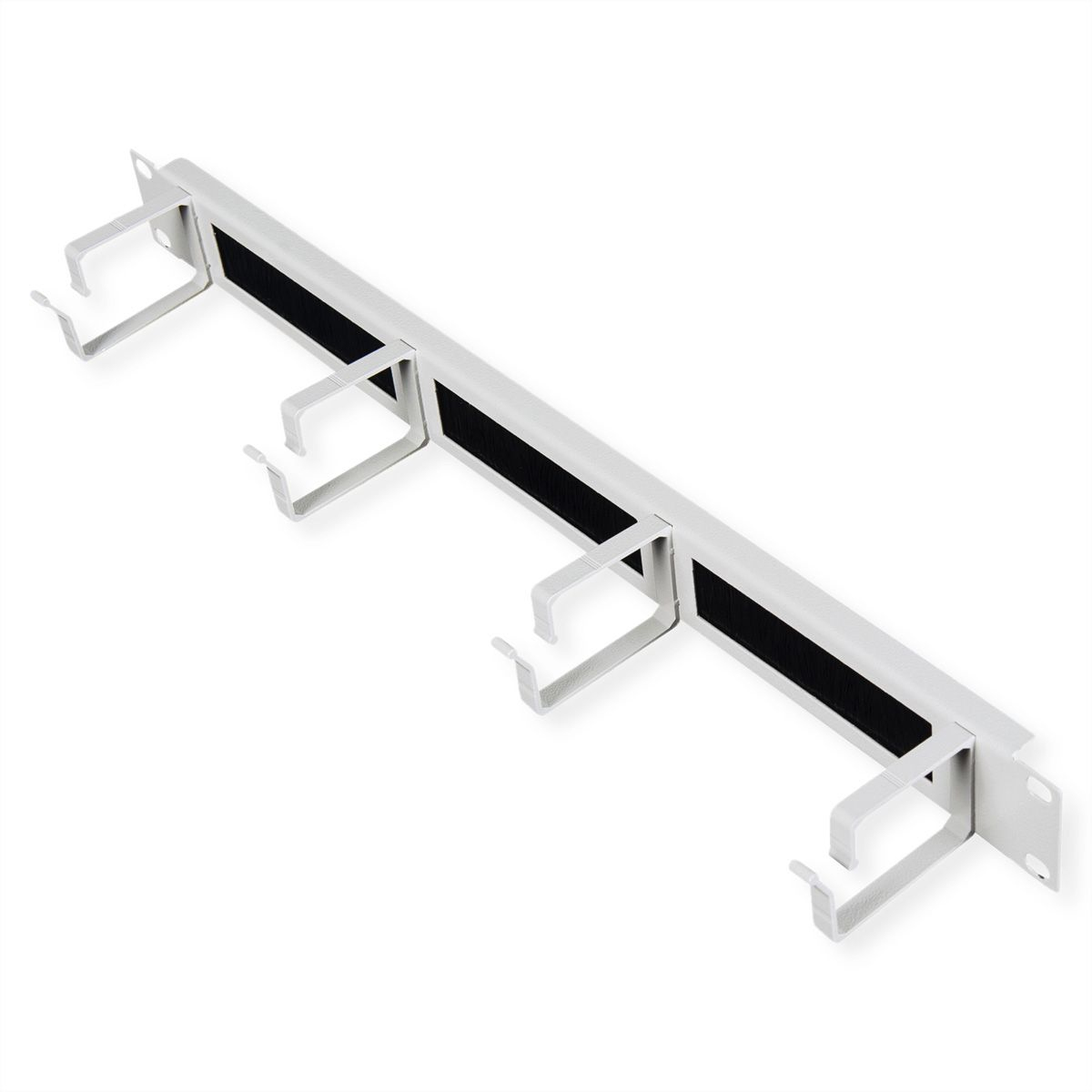 ROLINE Patch Panel - 44 x 60 mm, mit B�rstenstreifen - Hellgrau, RAL 7035 - 1U - 48.3 cm (19)