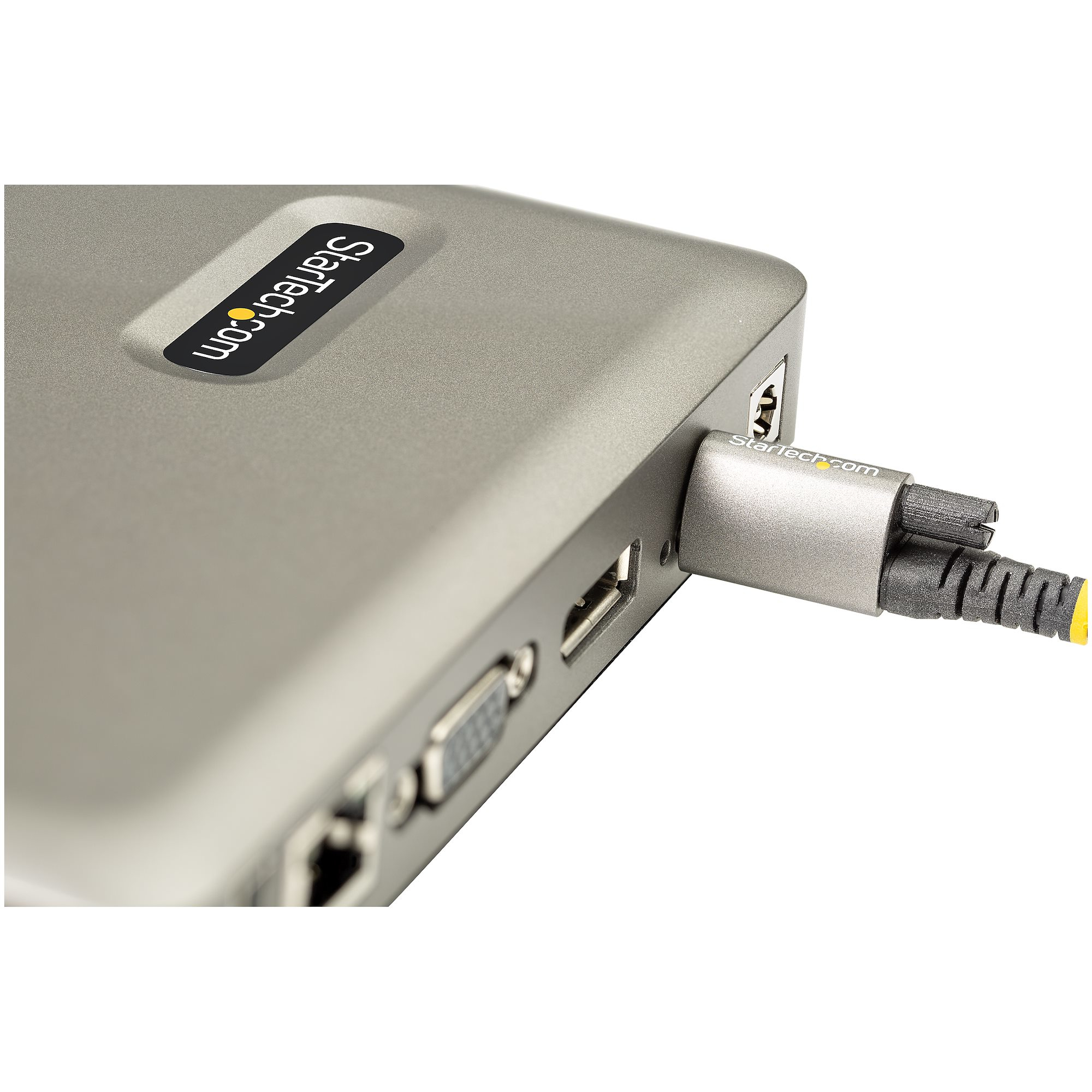StarTech.com USB C Dock, USB-C to DisplayPort 4K 30Hz or VGA, Mini USB-C Laptop Docking Station with 65W Power Delivery Pass-Through Charging, 4-Port USB 3.1 Gen 1 Hub, GbE - Universal USB Type C Port Replicator (DKM30CHDPDUE)