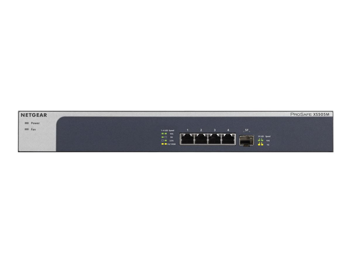 NETGEAR XS505M Non gestito 10G Ethernet (100/1000/10000) Grigio, Argento