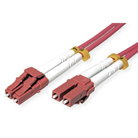 Secomp 21.15.8615 cable de fibra optica 10 m 2x LC LC/APC OM4 Violeta
