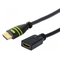 Techly HDMI 4K 60Hz High Speed Anschlusskabel ,mit Ethernet M/F, schwarz, 7,5m