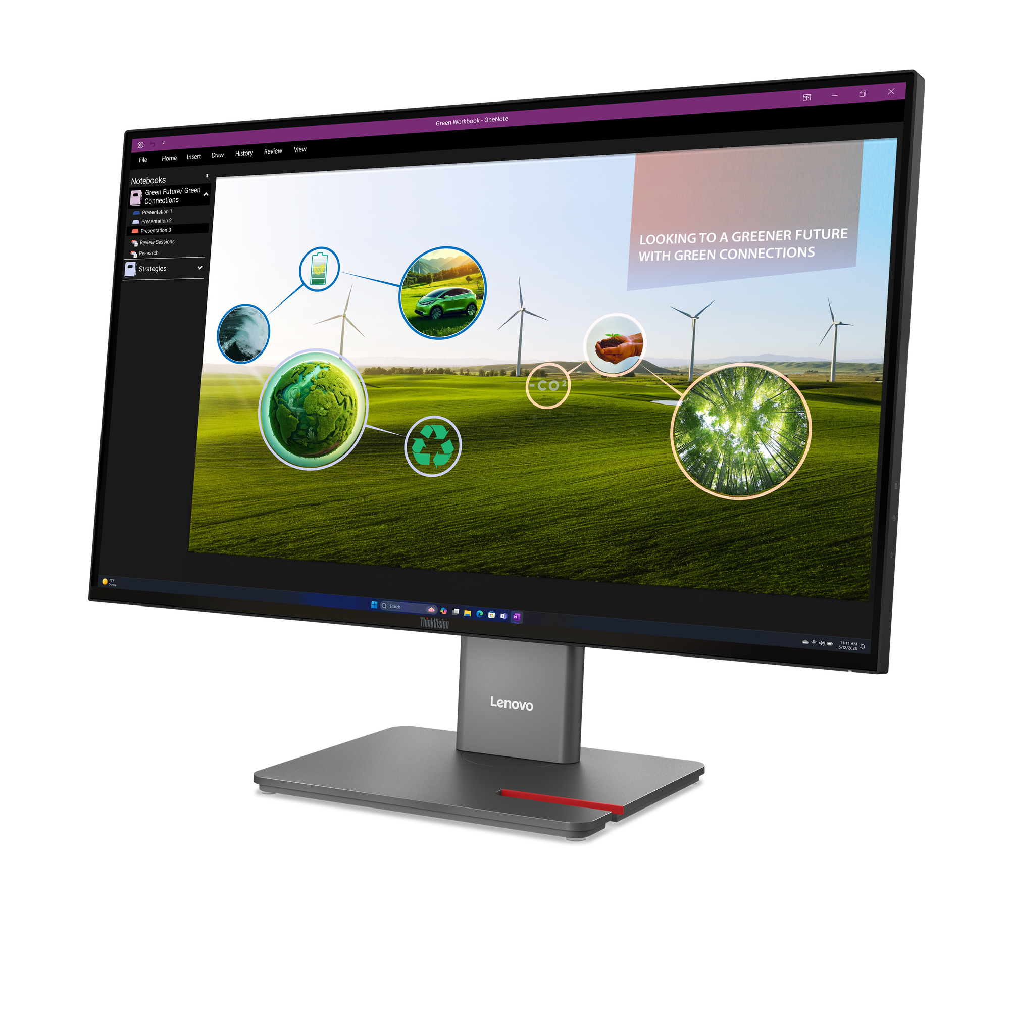 Lenovo ThinkVision P27Q-40 LED display 68,6 cm (27) 2560 x 1440 Pixel Quad HD Nero