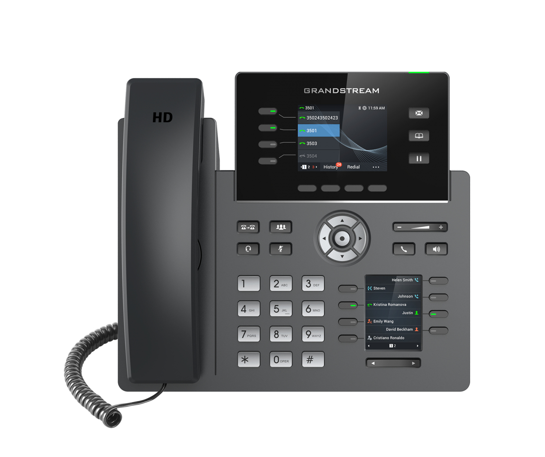 Grandstream Networks GRP2614 tel�fono IP Negro 4 l�neas TFT Wifi