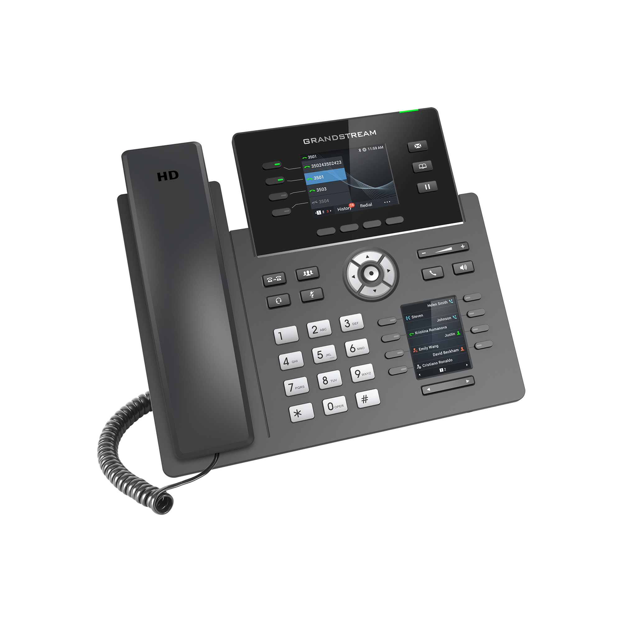 Grandstream Networks GRP2614 tel�fono IP Negro 4 l�neas TFT Wifi