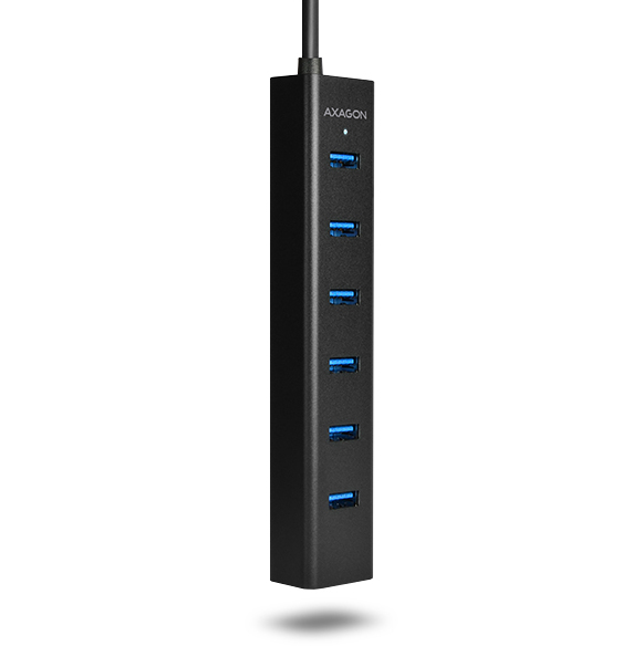 Axagon HUE-SA7BP hub & concentrateur USB 3.2 Gen 1 (3.1 Gen 1) Type-A 5000 Mbit/s Noir