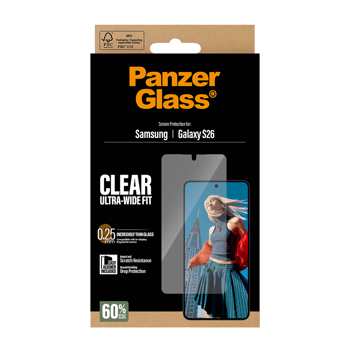 PanzerGlass Bildschirmschutz f�r Handy - ultrabreite
