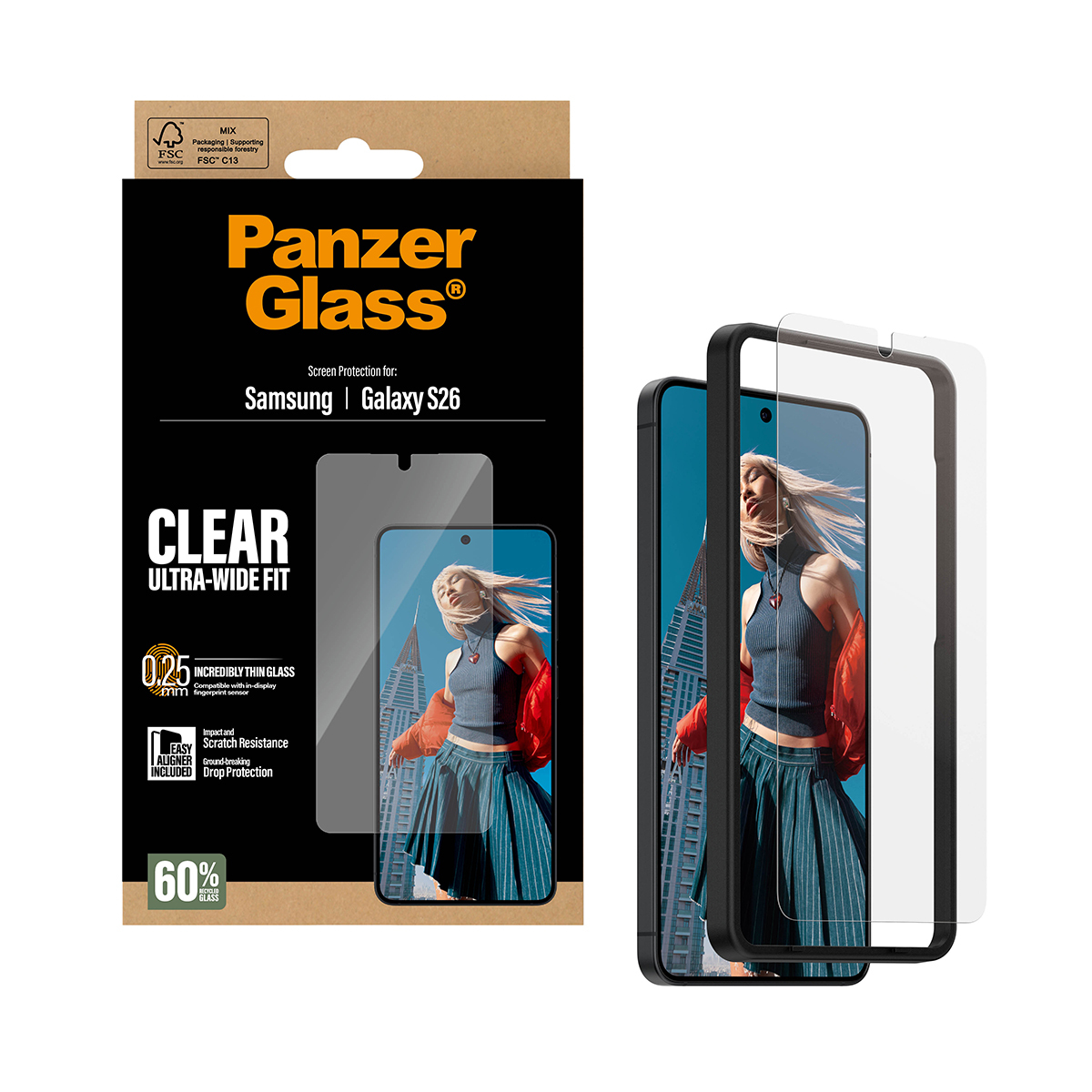 PanzerGlass Bildschirmschutz f�r Handy - ultrabreite