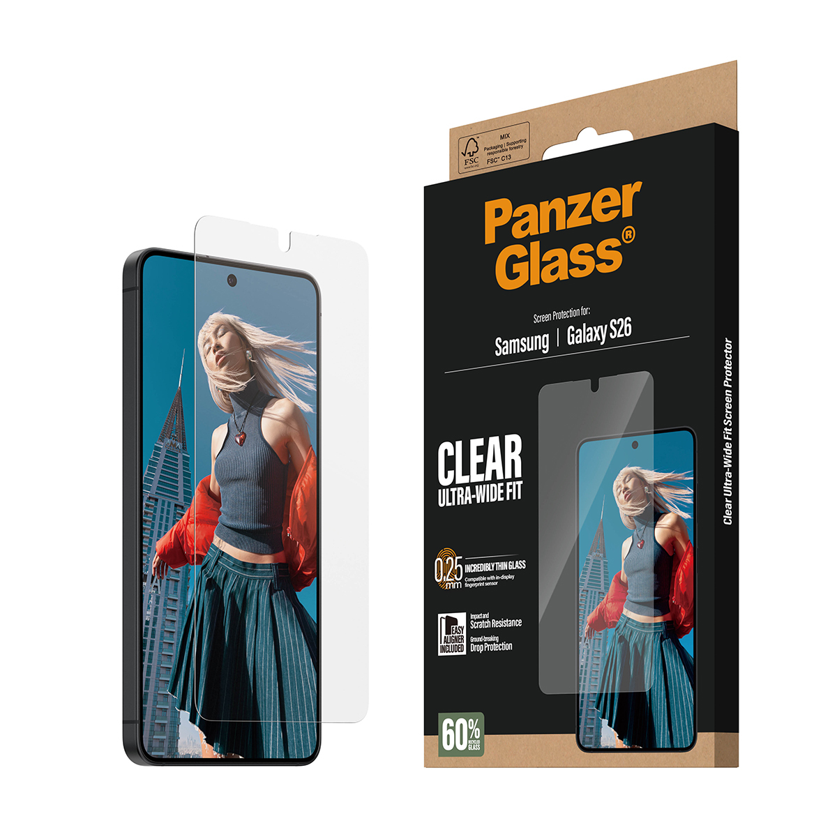 PanzerGlass Bildschirmschutz f�r Handy - ultrabreite