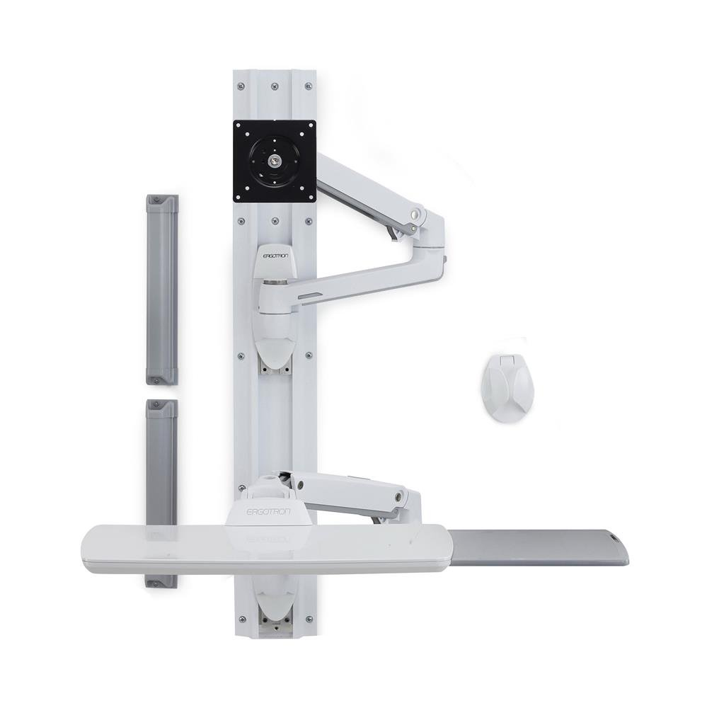 Ergotron LX Wall Mount System - Befestigungskit (Wandarm, Maushalterung, Tastaturarm, Handgelenkkissen)