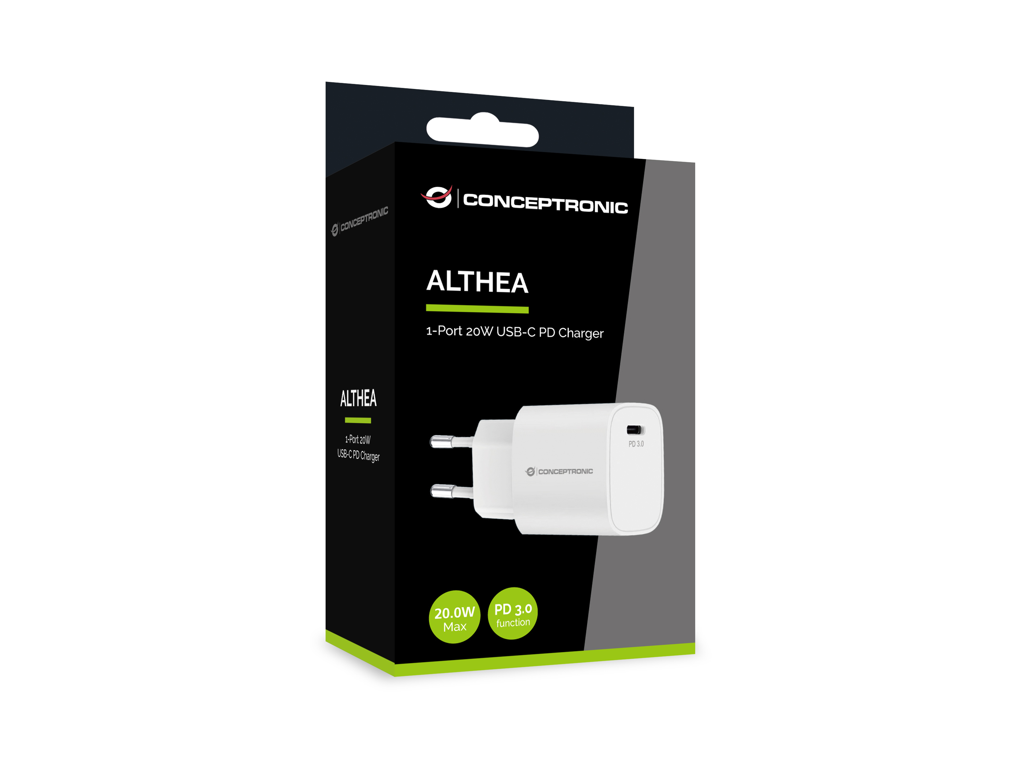 Conceptronic Ladegert 1Port 20W 1xUSB-C Desk PD ws