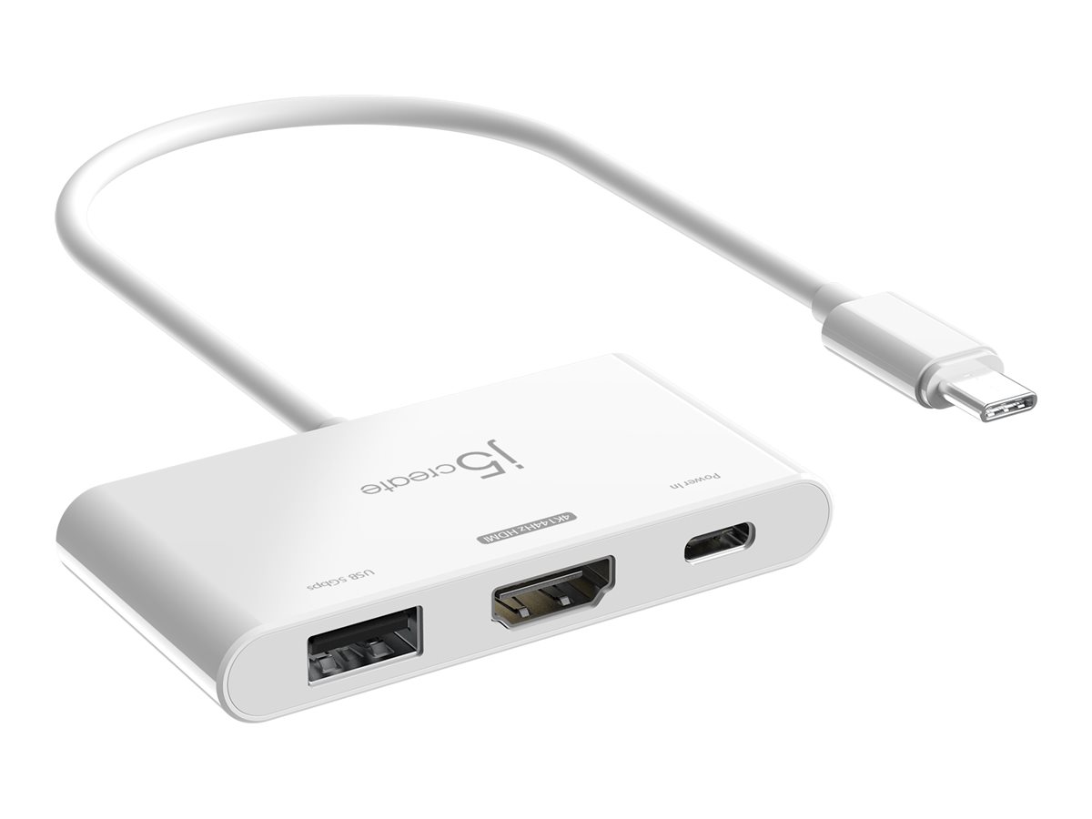 j5create JCA399 - Videoadapter - 24 pin USB-C mnnlich zu HDMI, USB-C (PD)