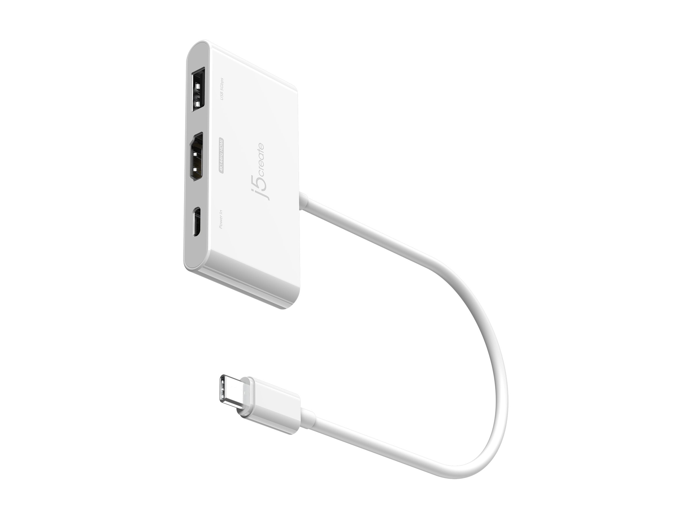 j5create JCA399 USB-C� to HDMI 4K144Hz & USB 3.2 with Power Delivery 100W, Black