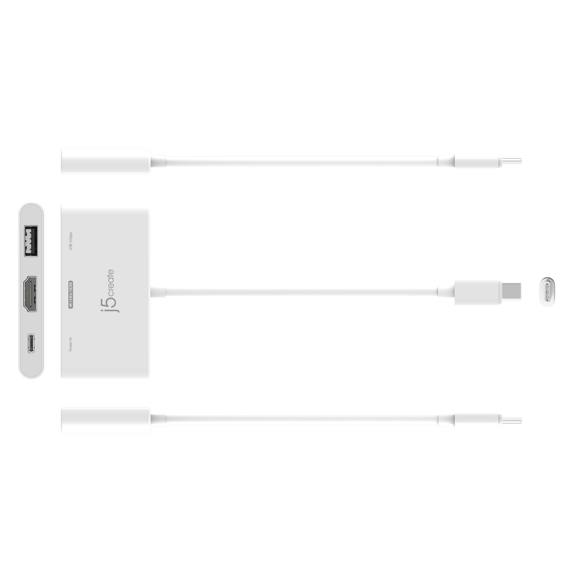 j5create JCA399 USB-C� to HDMI 4K144Hz & USB 3.2 with Power Delivery 100W, Black