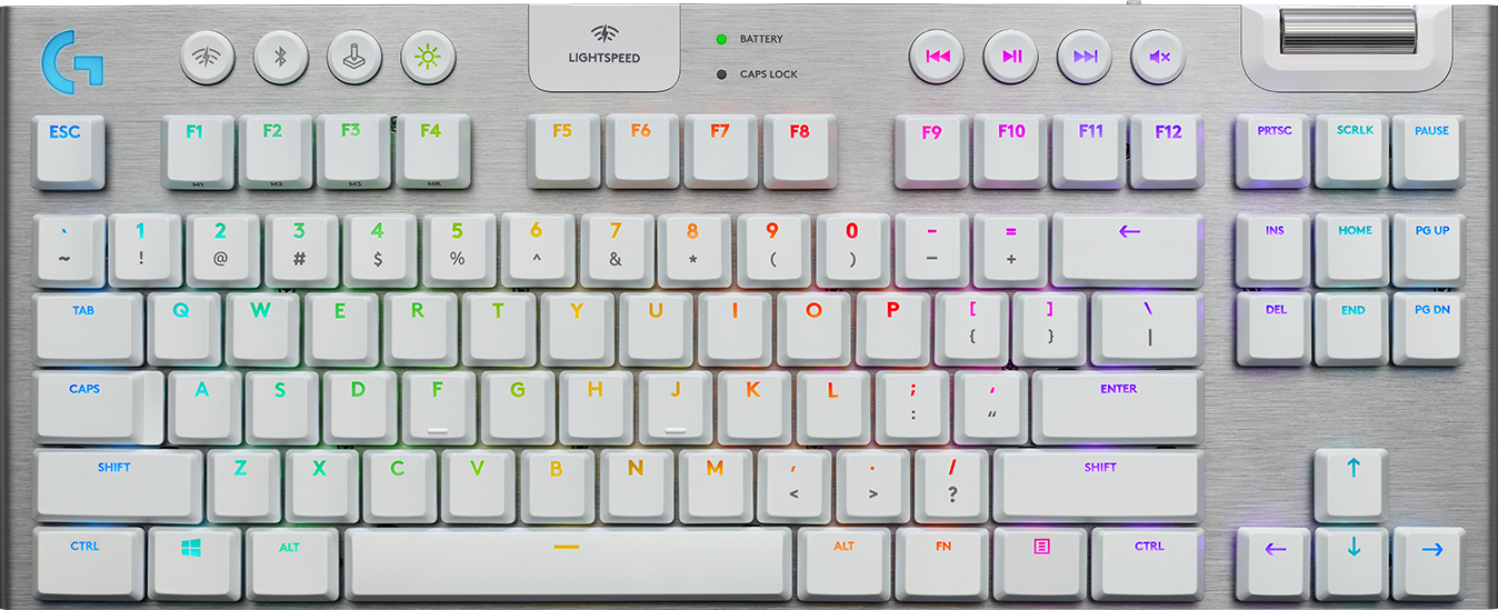 Logitech G915 TKL Tenkeyless LIGHTSPEED Wireless RGB Mechanical Gaming Keyboard - Tastatur - Hintergrundbeleuchtung - USB, Bluetooth, LIGHTSPEED - QWERTY - Nordisch (Dnisch/Finnisch/Norwegisch/Schwedisch)