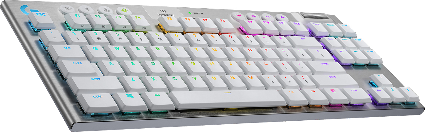 Logitech G915 TKL Tenkeyless LIGHTSPEED Wireless RGB Mechanical Gaming Keyboard - Tastatur - Hintergrundbeleuchtung - USB, Bluetooth, LIGHTSPEED - QWERTY - Nordisch (Dnisch/Finnisch/Norwegisch/Schwedisch)