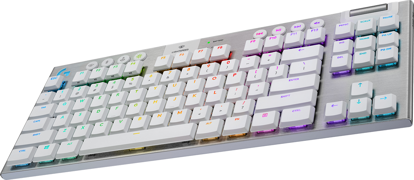 Logitech G915 TKL Tenkeyless LIGHTSPEED Wireless RGB Mechanical Gaming Keyboard - Tastatur - Hintergrundbeleuchtung - USB, Bluetooth, LIGHTSPEED - QWERTY - Nordisch (Dnisch/Finnisch/Norwegisch/Schwedisch)