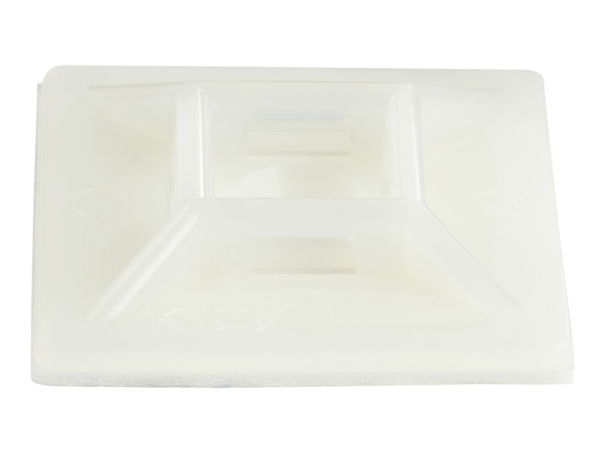 StarTech.com 100 St�ck Selbstklebende Kabelbinderhalterungen - Gro� - Kabelbinderhalterung - wei� - TAA-konform (Packung mit 100)