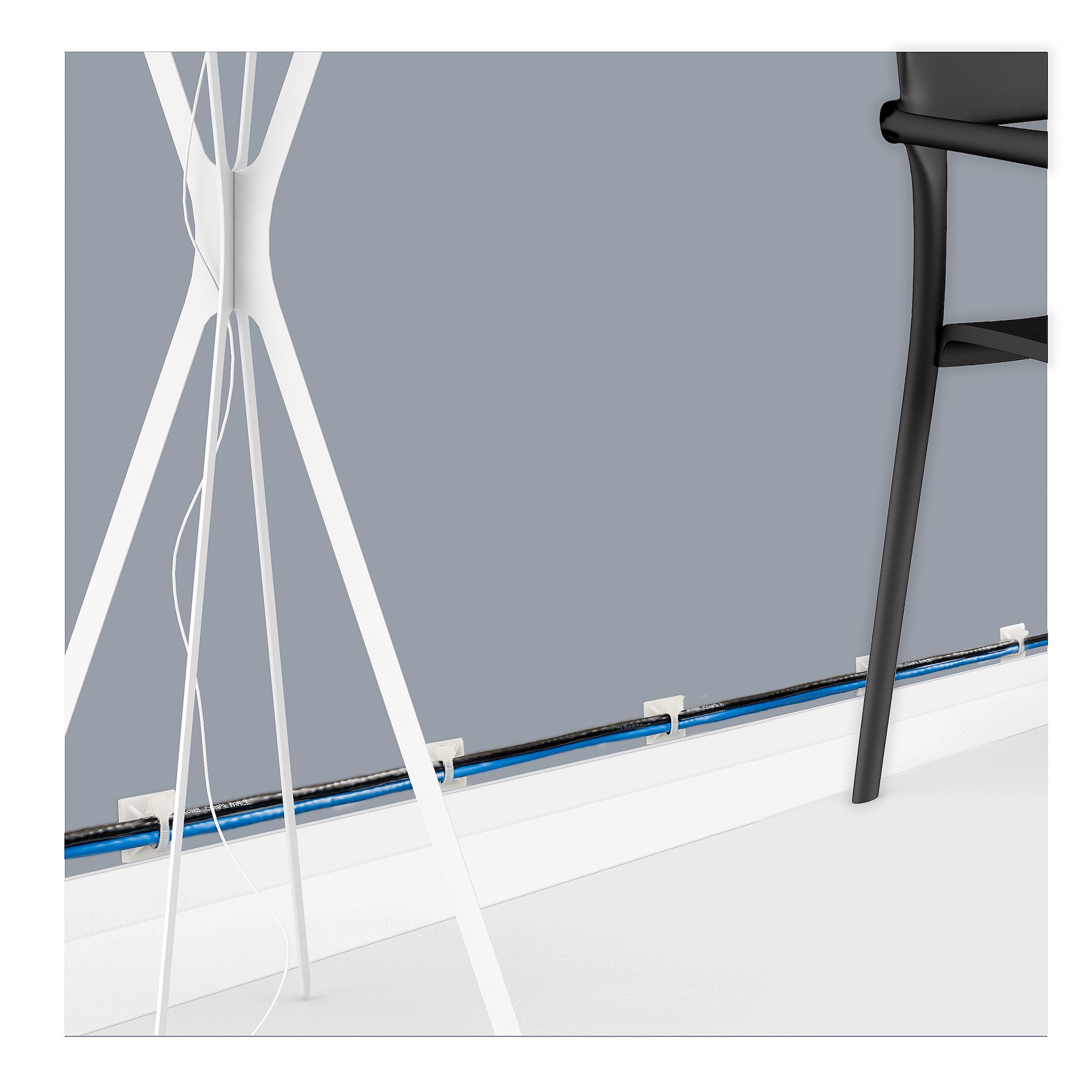 StarTech.com 100 St�ck Selbstklebende Kabelbinderhalterungen - Gro� - Kabelbinderhalterung - wei� - TAA-konform (Packung mit 100)