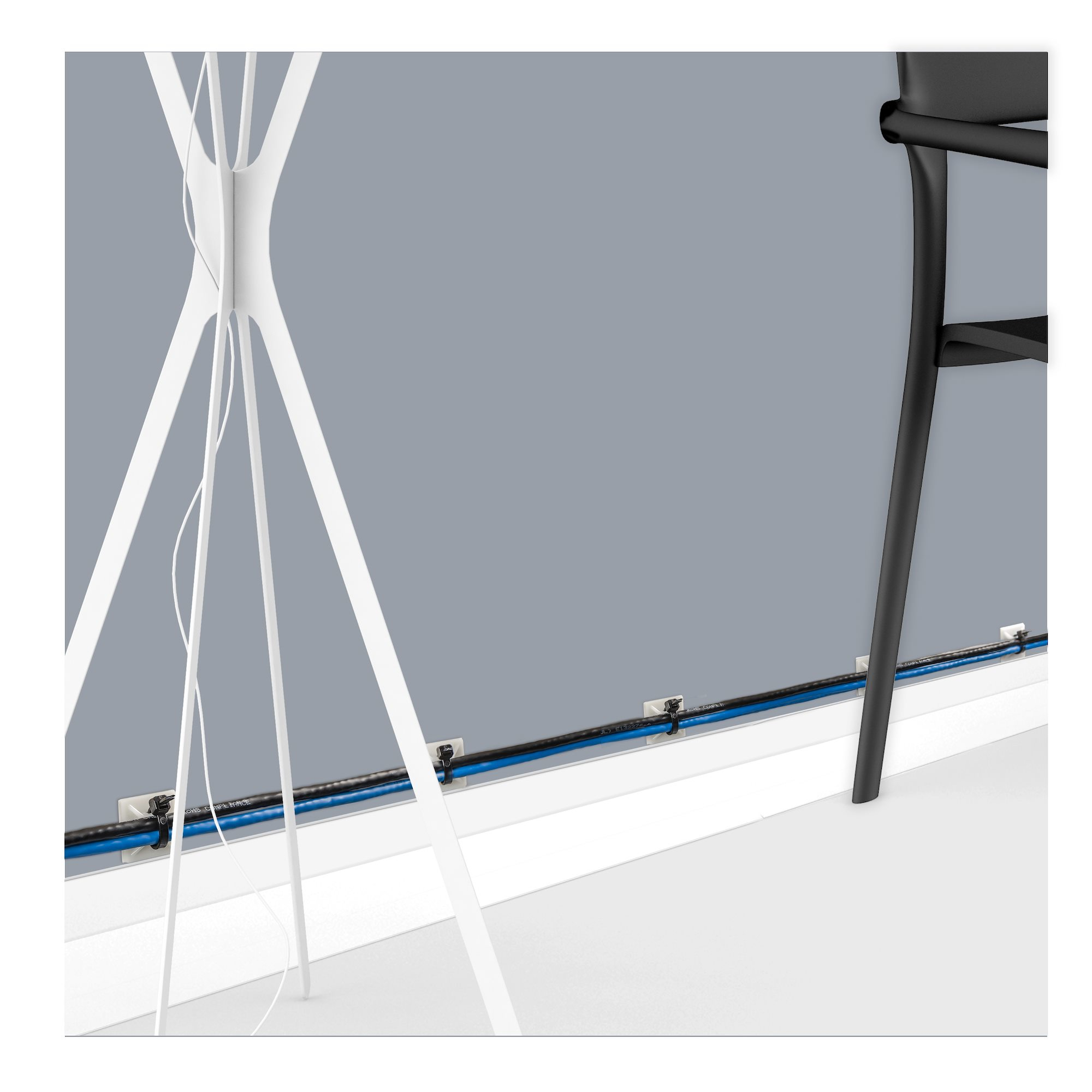 StarTech.com 100 St�ck Selbstklebende Kabelbinderhalterungen - Gro� - Kabelbinderhalterung - wei� - TAA-konform (Packung mit 100)