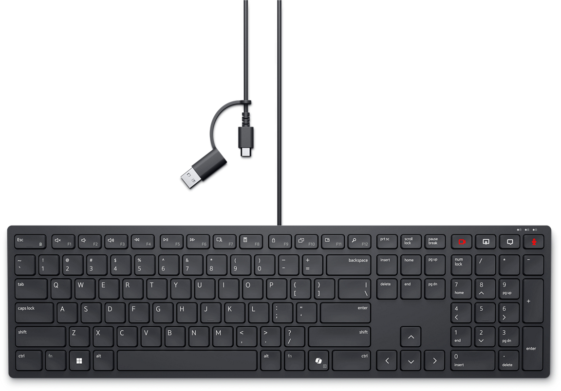 DELL Clavier filaire de collaboration Pro - KB525C - �tats-Unis international (QWERTY)