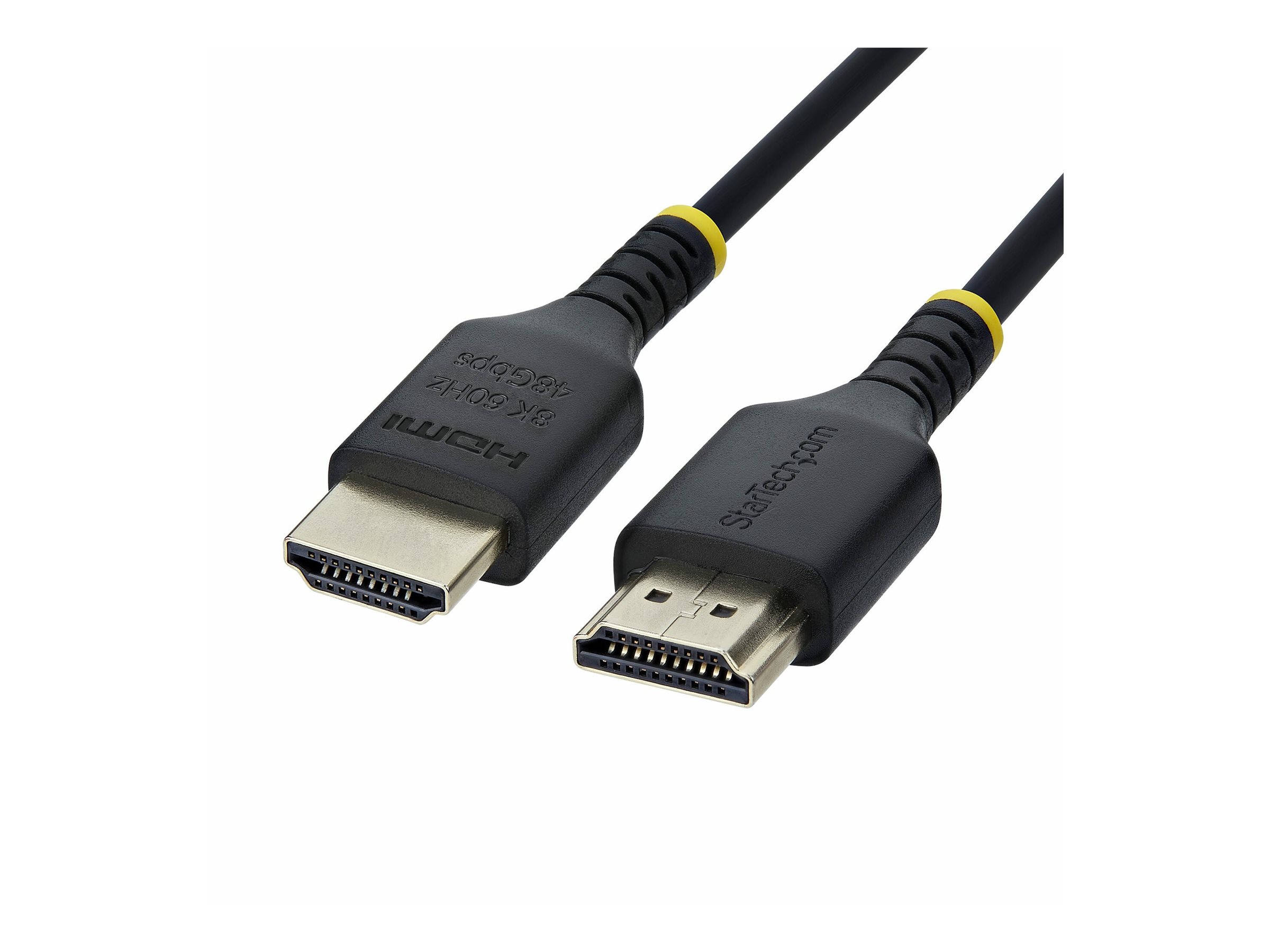 StarTech.com Cable HDMI 2.1 Ultrafino y Flexible de 2m - 8K 60Hz/4K 120Hz - 48Gbps HDR10+ eARC - Ultra Alta Velocidad - Certificado
