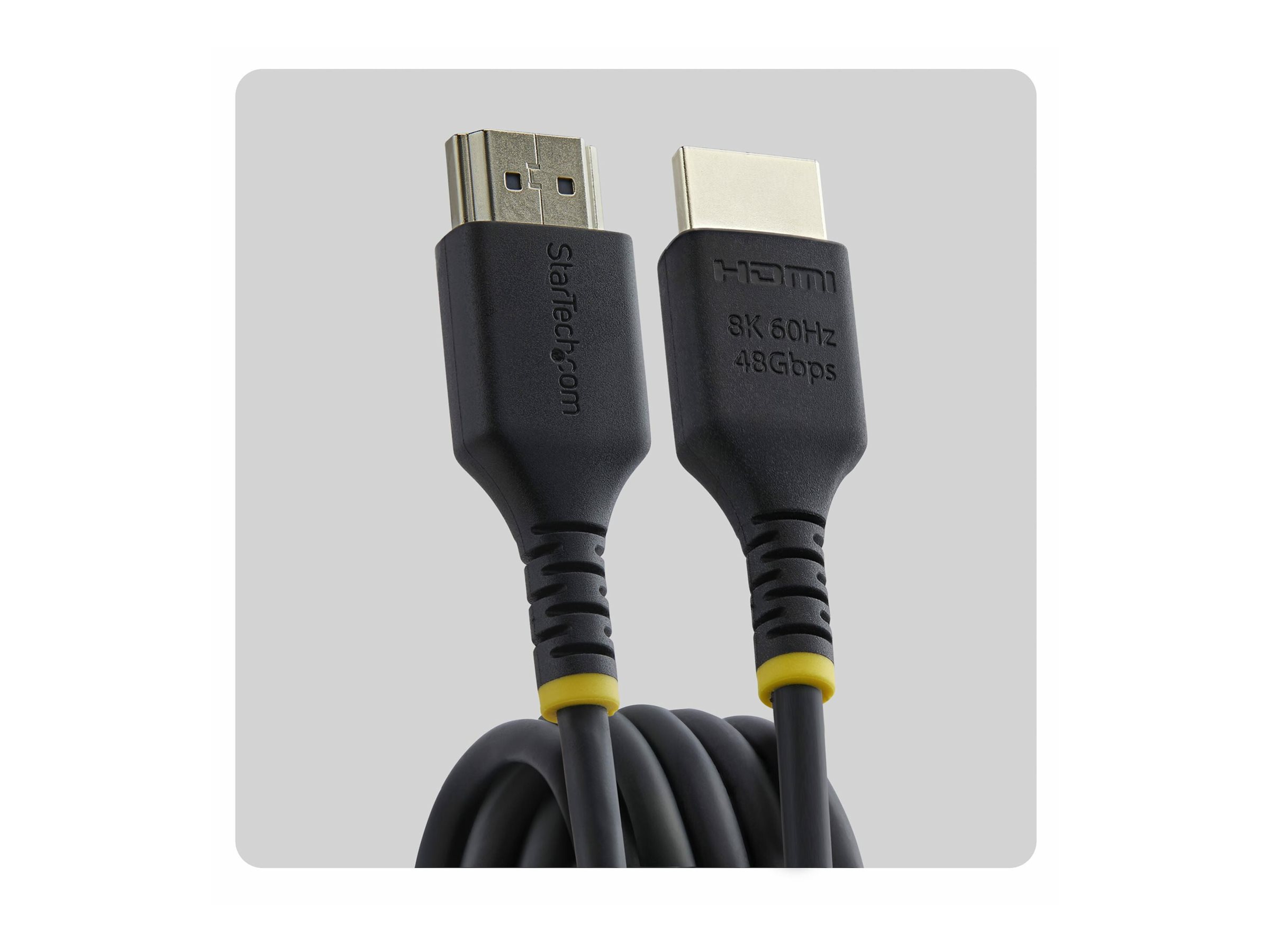 StarTech.com Cable HDMI 2.1 Ultrafino y Flexible de 2m - 8K 60Hz/4K 120Hz - 48Gbps HDR10+ eARC - Ultra Alta Velocidad - Certificado