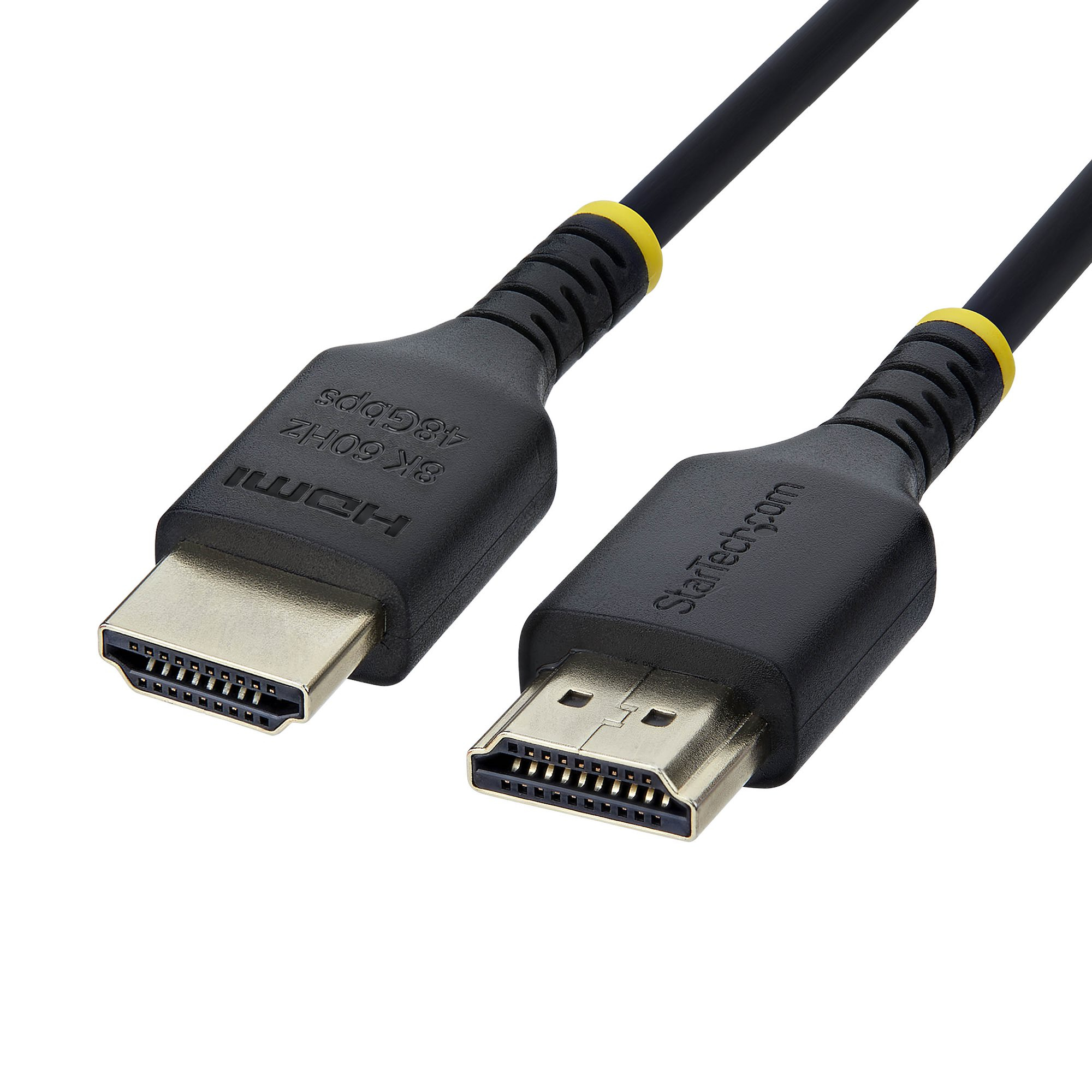 StarTech.com Cable HDMI 2.1 Ultrafino y Flexible de 2m - 8K 60Hz/4K 120Hz - 48Gbps HDR10+ eARC - Ultra Alta Velocidad - Certificado