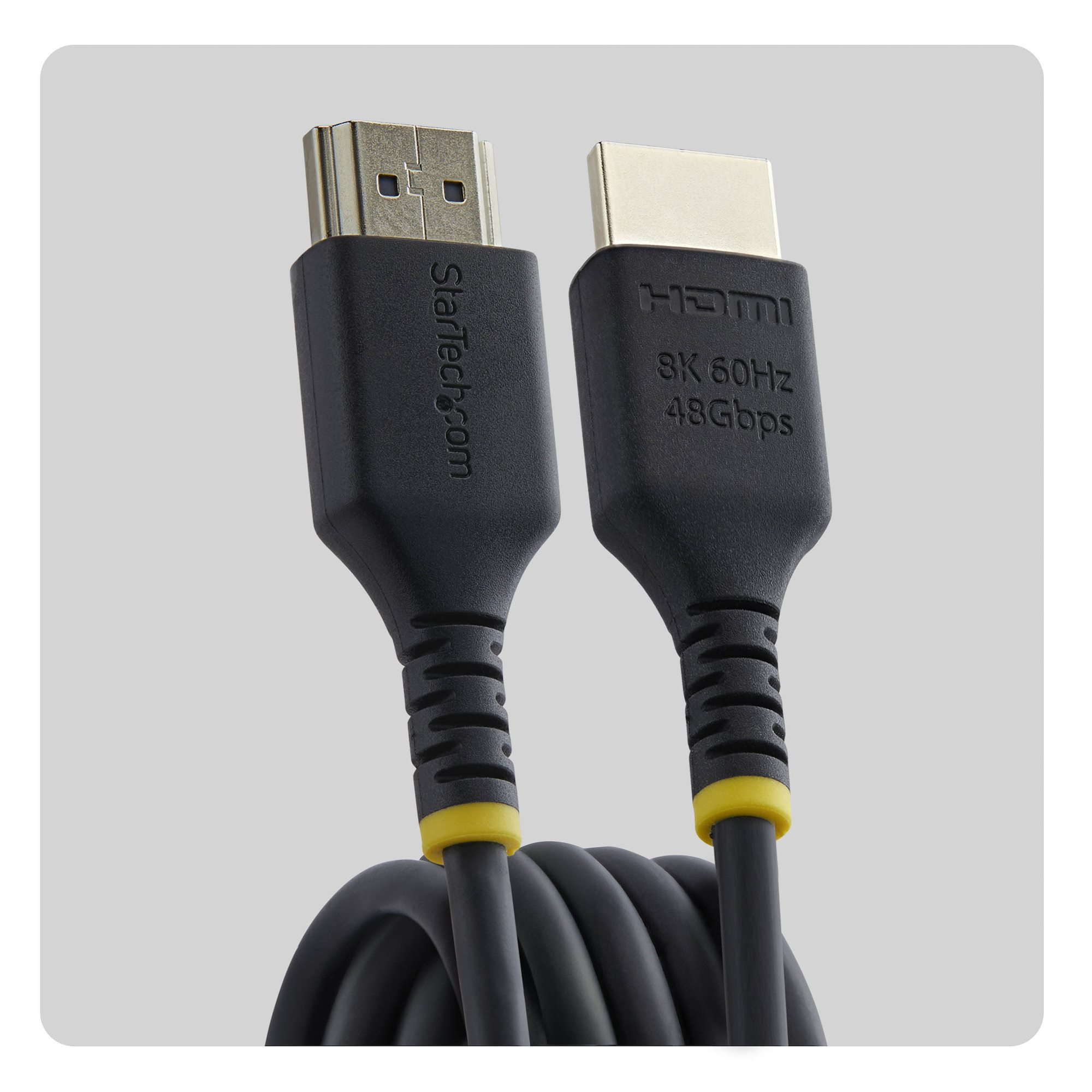 StarTech.com Cable HDMI 2.1 Ultrafino y Flexible de 2m - 8K 60Hz/4K 120Hz - 48Gbps HDR10+ eARC - Ultra Alta Velocidad - Certificado