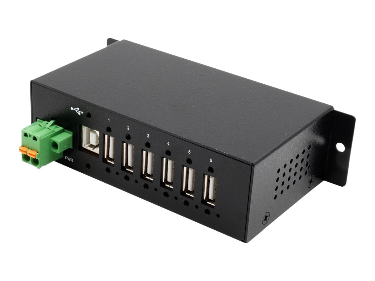 EXSYS EX-1596HMVS hub de interfaz USB 2.0 Type-B 480 Mbit/s Negro