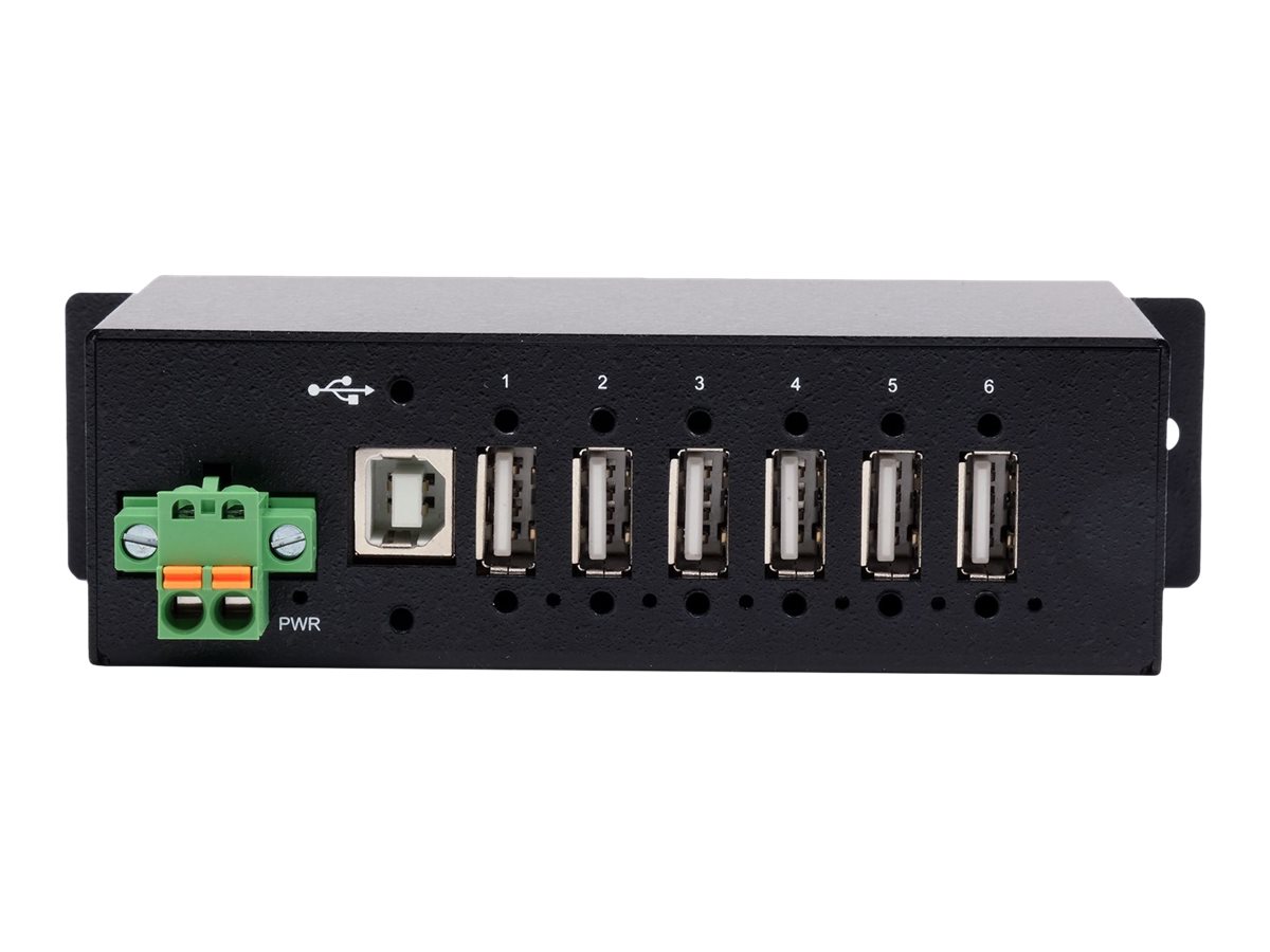 EXSYS EX-1596HMVS hub de interfaz USB 2.0 Type-B 480 Mbit/s Negro