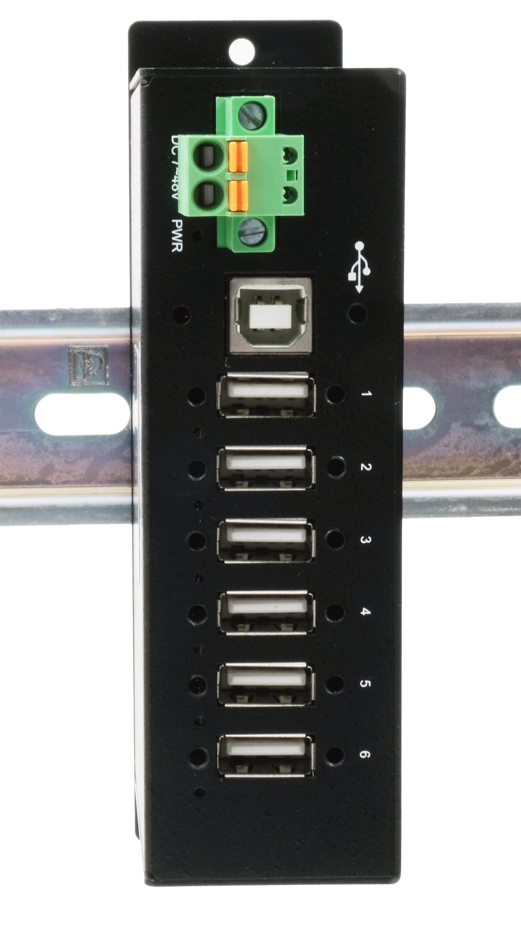 EXSYS EX-1596HMVS hub de interfaz USB 2.0 Type-B 480 Mbit/s Negro