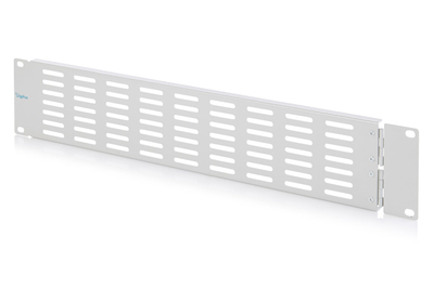 DIGITUS Blindabdeckung mit L�ftungsgitter und Scharnier f�r 482,6 mm (19)-Schr�nke