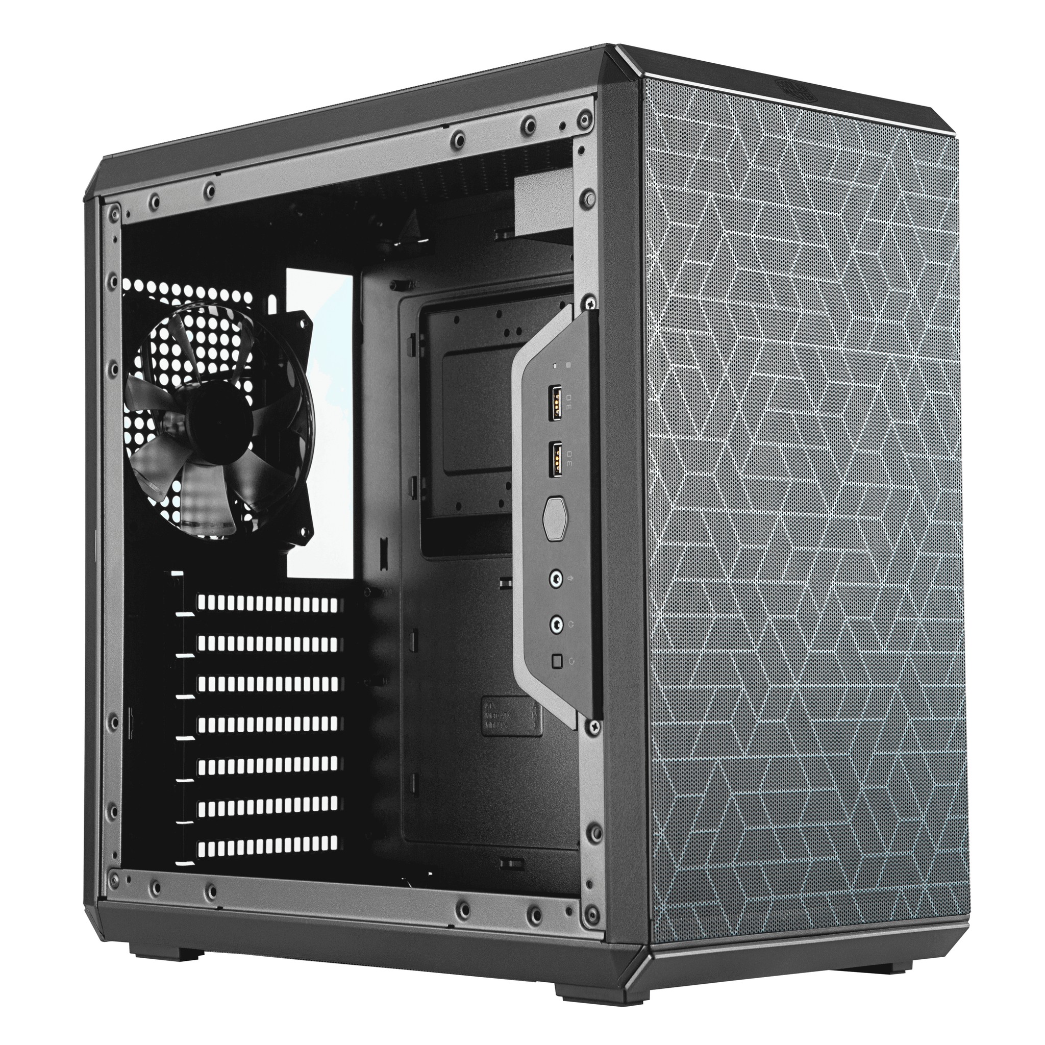 Cooler Master MasterBox Q500L - Tower - ATX - Seitenteil mit Fenster (Acryl)