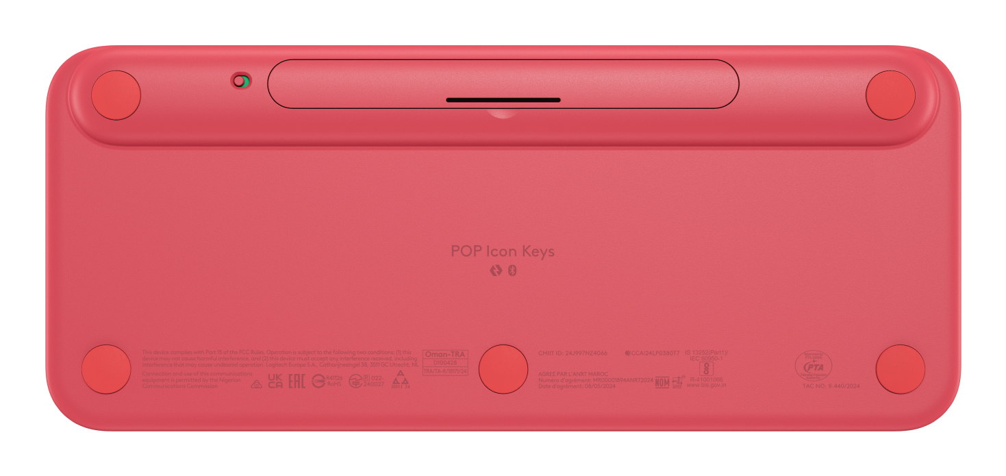 Logitech POP Icon Keys teclado Universal Bluetooth QWERTY Internacional de EE.UU. Rosa, Blanco