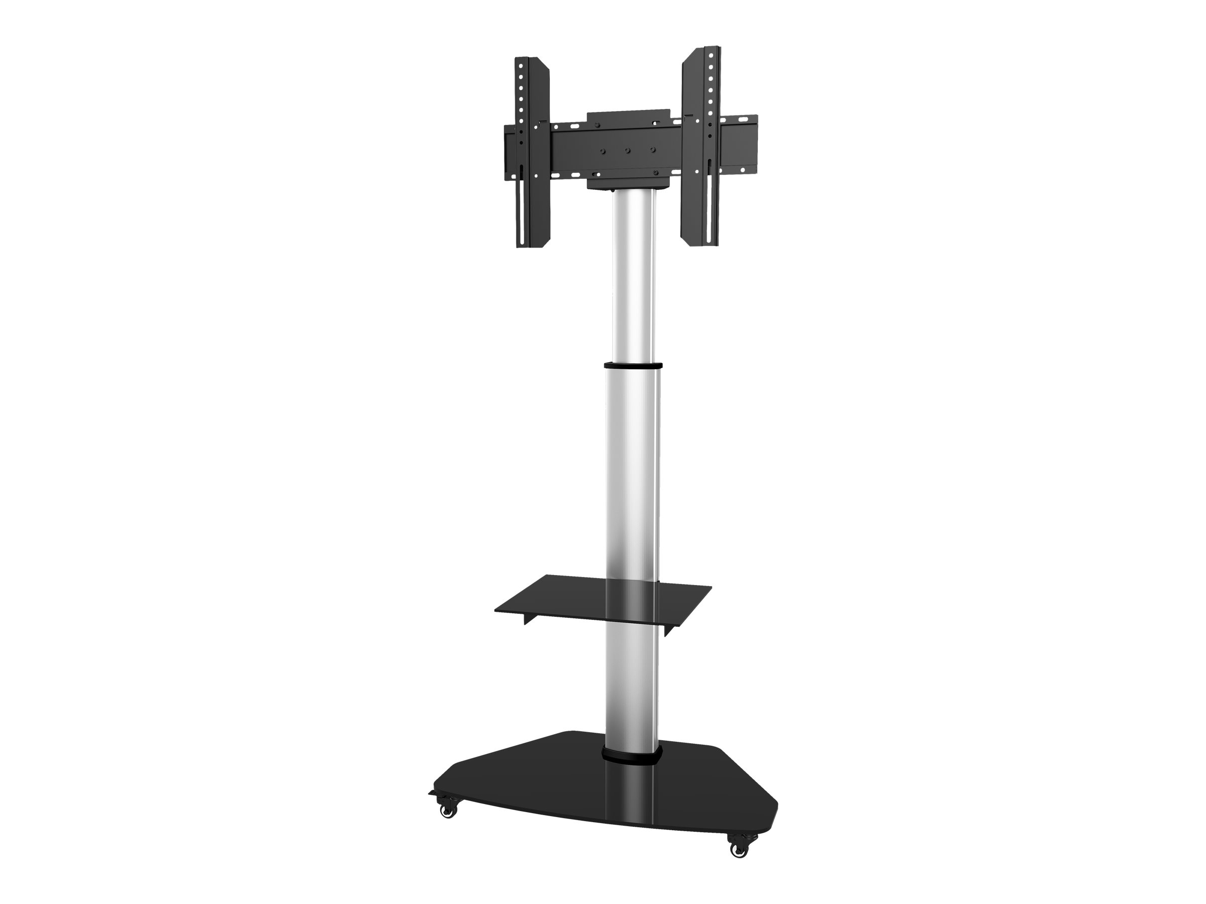 Techly ICA-TR3SL - Wagen - f�r Flachbildschirm - Temperglas - Silber - Bildschirmgr��e: 94-178 cm (37-70)