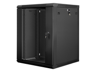Lanberg WF01-6615-10B - 15U - Wandmontiertes Regal - 60 kg - Schwarz - Stahl - Metall