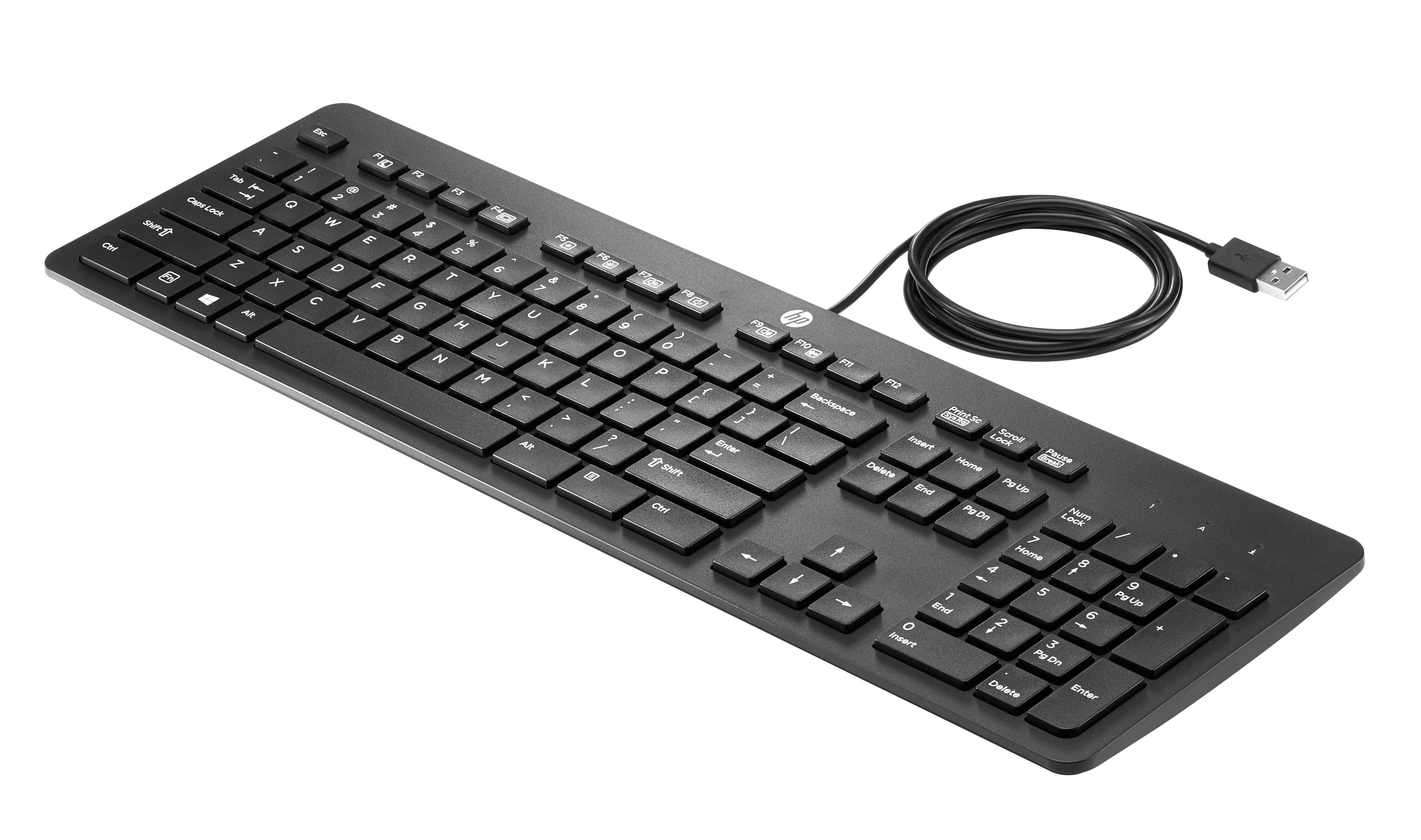 HP USB Business Slim Keyboard clavier Bureau Noir