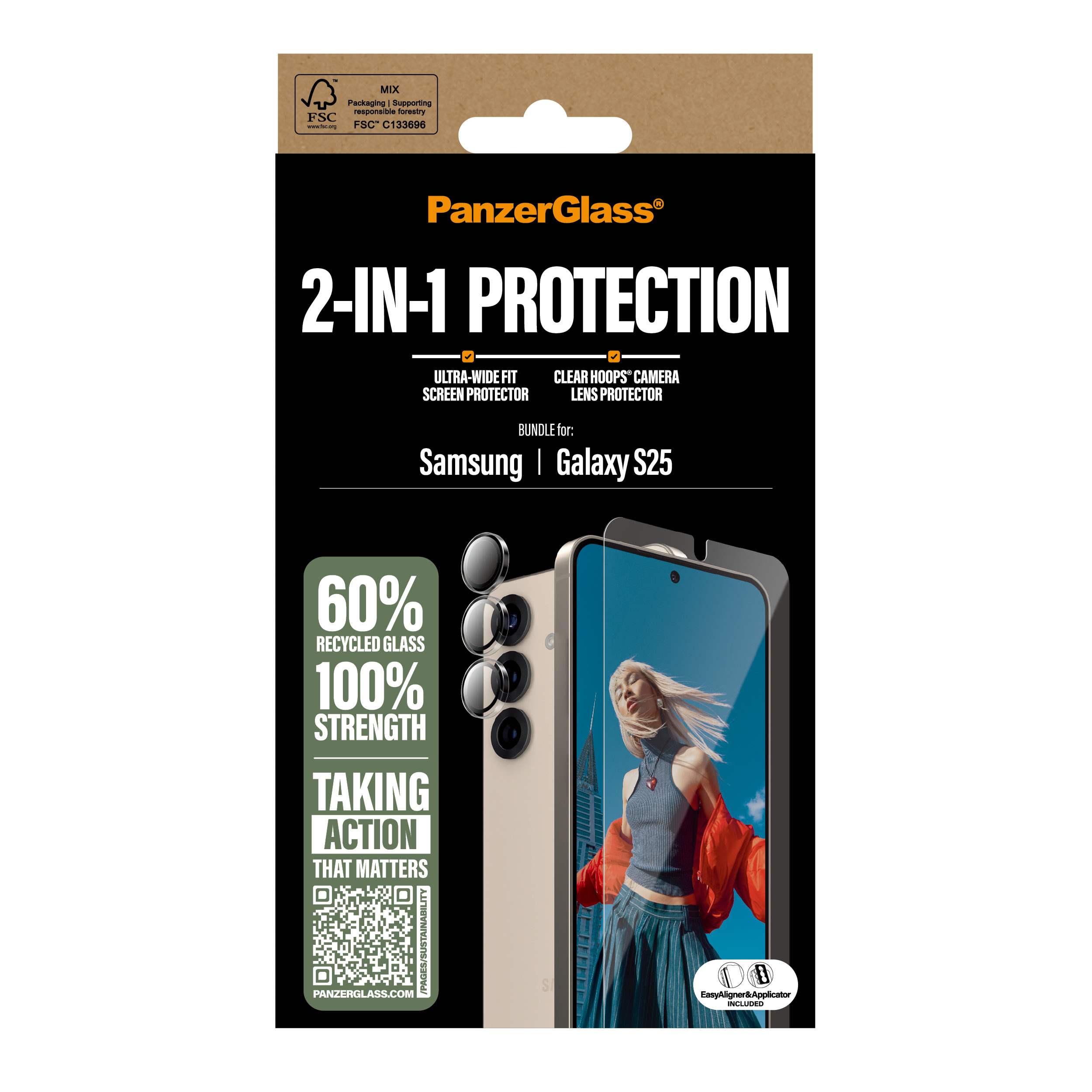 PanzerGlass 2-in-1 Bundle - Schutzkit Display/Objektiv f�r Handy