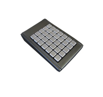 Active Key AK-S100-UW-B/35 teclado USB Negro, Plata