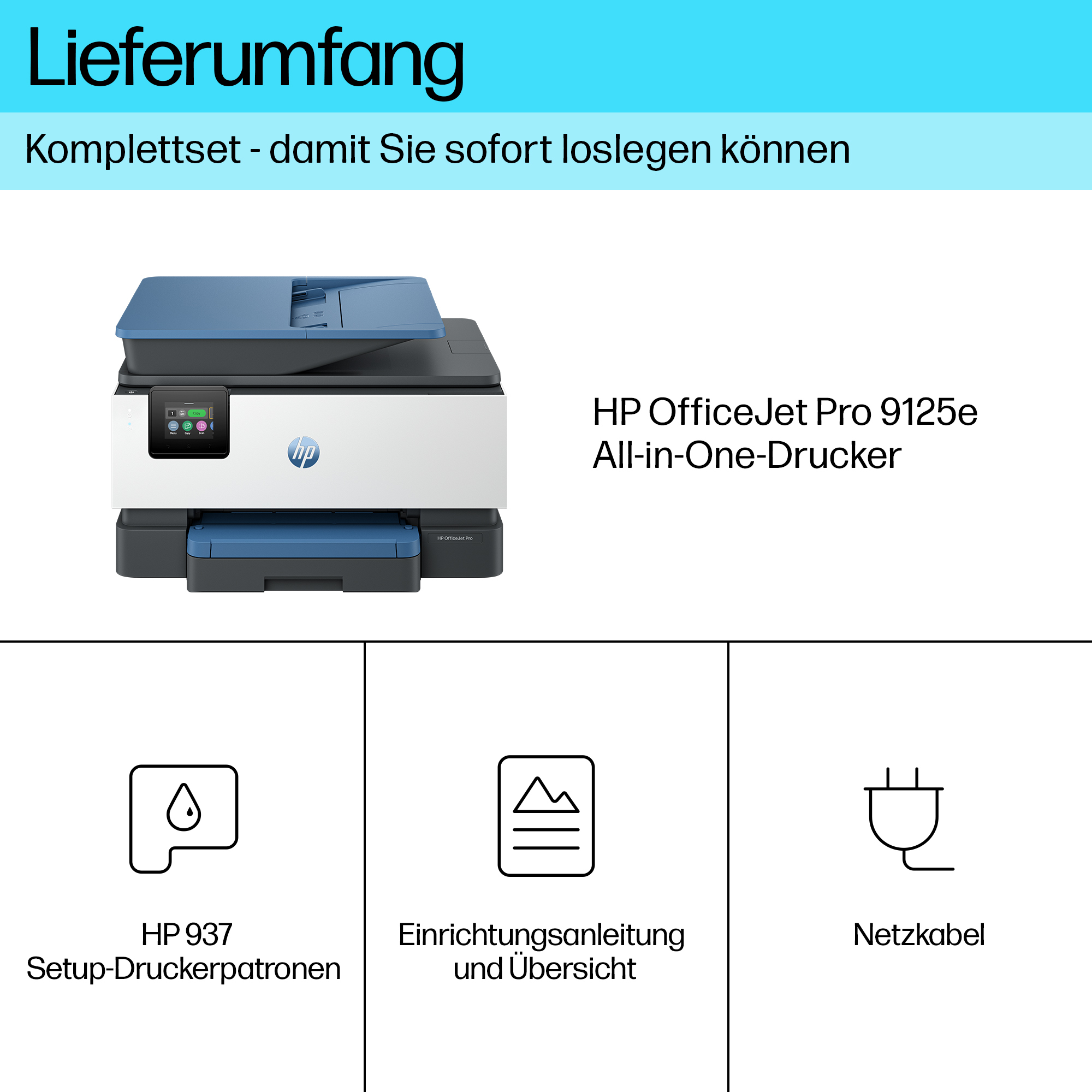 HP Officejet Pro 9125e All-In-One Printer Thermal - Tintenstrahldruck - Farbig