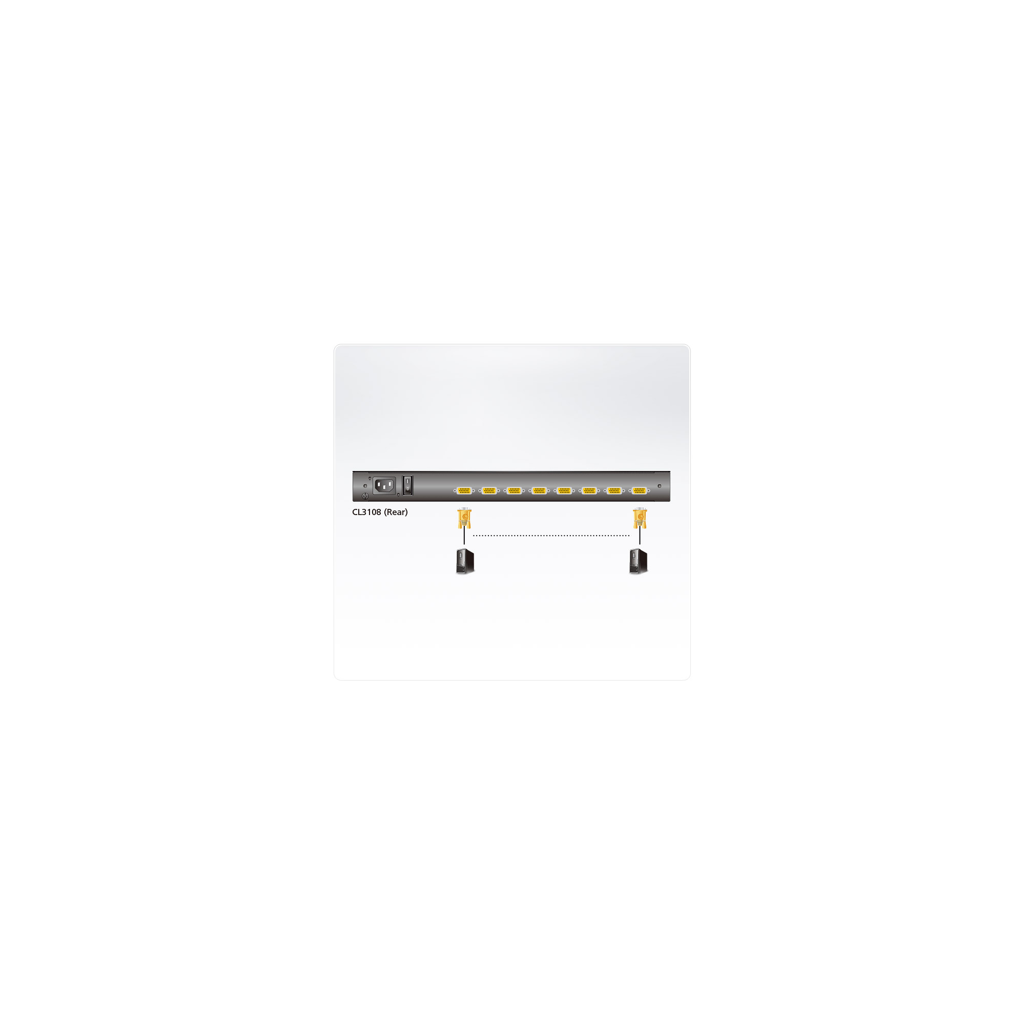 ATEN CL3108NX CH KVM-Switch 8-Port 18.5-LCD-Konsole PS/2-USB VGA