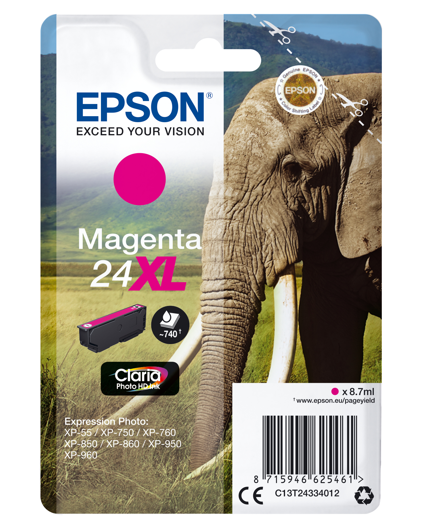 Epson 24XL - 8.7 ml - XL - Magenta - Original
