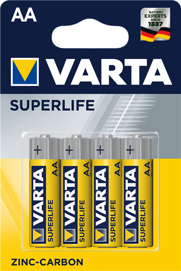 Varta Superlife - Batterie 4 x AA-Typ - Kohlenstoff