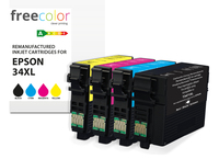 freecolor Patrone Epson 34XL Multipack BK/C/M/C+3x11ml remanufactured - Wiederaufbereitet - Tintenpatrone