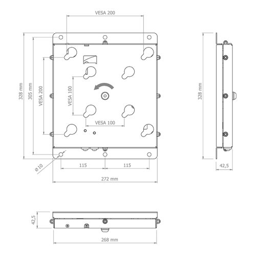 Hagor 5834 monitor mount accessory