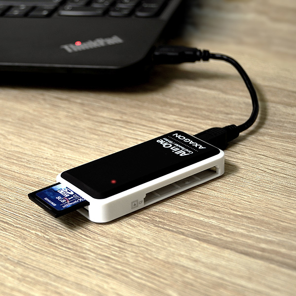 AXAGON CRE-X1 - CF - CF Typ II - MMC - MMC Mobile - MMCmicro - MS Duo - MS PRO - Speicherstick (MS) - MicroSD... - Schwarz - Wei - 480 Mbit/s - MS Windows XP / Vista / 7 / 8 / 8.1 / 10 and later - Windows Server 2003 / 2008 / 2012 / 2016 and... - CE - Ro