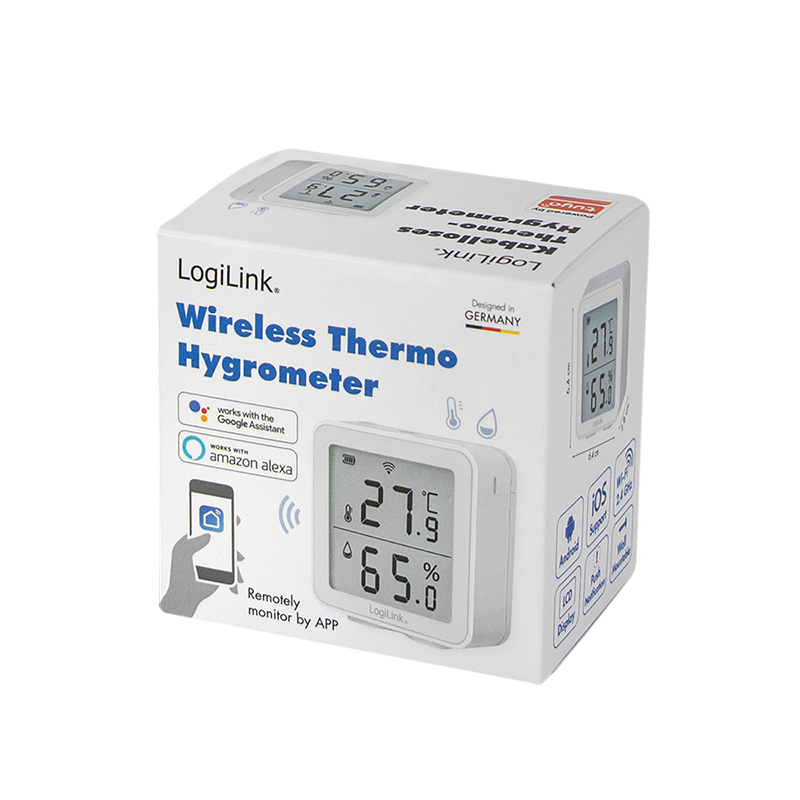 LogiLink SC0116  LogiLink SC0116 hygromètre et psychromètre Intérieure Hygromètre  électronique Blanc