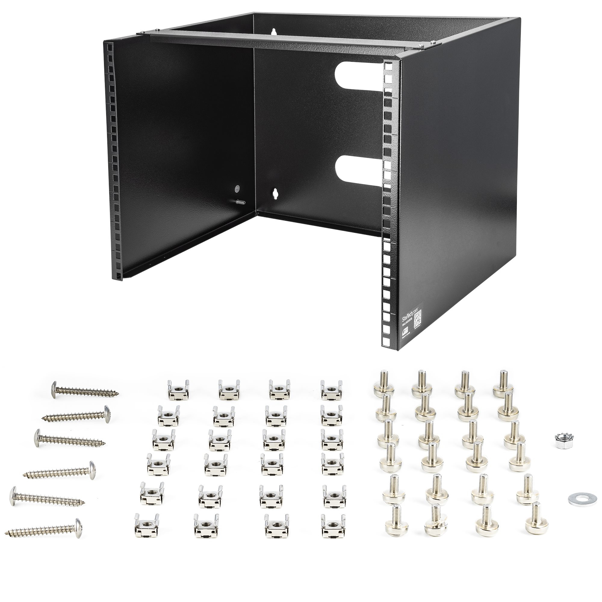 8U Wall Mount Network Rack - 14 Inch Deep (Low Profile) - 19 Patch Panel  Bracket for Shallow Server and IT Equipment, Network Switches - 80lbs/36kg