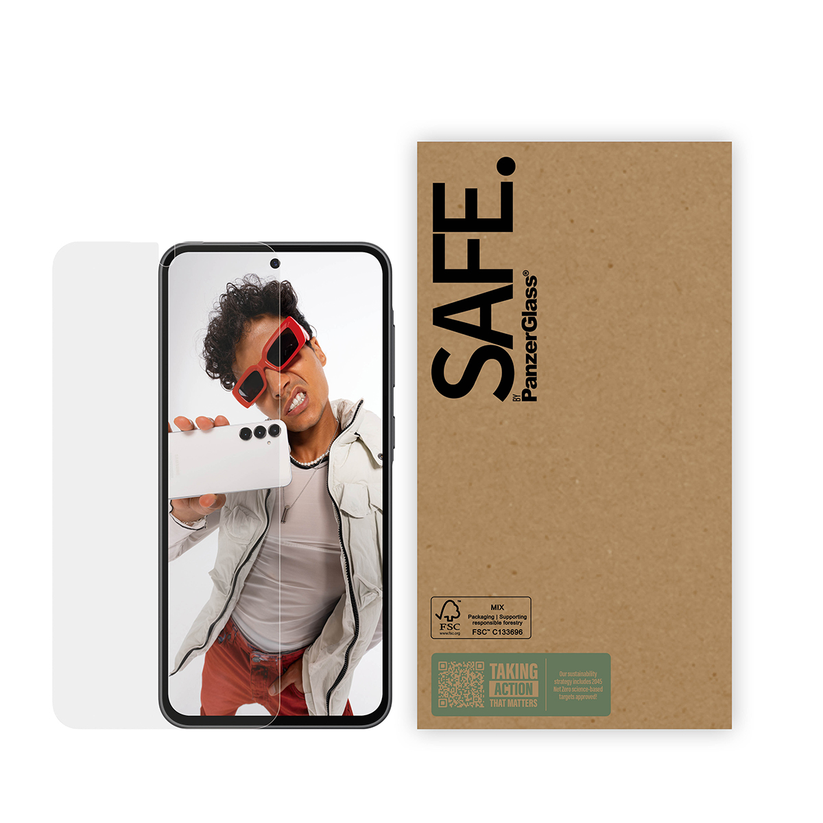 PanzerGlass SAFE. by � Screen Protector Samsung Galaxy A37 5G | Ultra-Wide Fit | Bulk